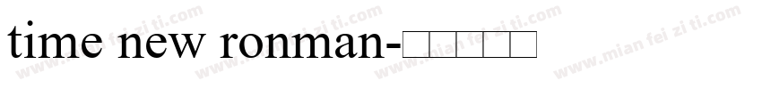 time new ronman字体转换